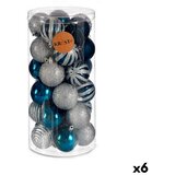  Komplet božičnih kroglic Krist+ HM20087-061/003 Modra Srebrna Plastika Ø 6 cm (6 kosov) | Shoptok.si