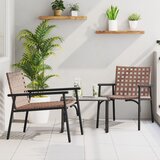 vidaXL Vrtne stolice 2 kosa Črna 79x56x73,5 cm Poliestrska ratan, (22015553) | Shoptok.si