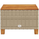  Vrtni stol bež 55 x 55 x 36 cm od poliratana i bagremovog drva | Eponuda.com