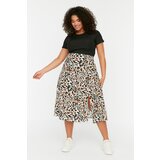 Trendyol Curve Beige Slit Knitted Skirt | shoptok.hr