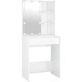  Set toaletnog stolića LED sjajni bijeli od konstruiranog drva | shoptok.hr
