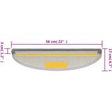  Otirači za stepenice 15 kom svijetlosivi 56 x 17 x 3 cm | shoptok.hr
