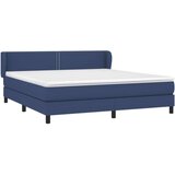  Box spring postelja z vzmetnico modra 160x200 cm blago, (20892635) | Shoptok.si