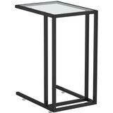 Furnova Računalniška stranska mizica prozorna 50x35x65 cm steklo, (21914250) | Shoptok.si