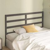  Posteljno vzglavje sivo 126x4x100 cm trdna borovina, (20643201) | Shoptok.si