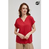 Moodo Women's blouse with V-neck - red | Shoptok.si