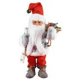 led novogodisnja dekora/plesuci deda mraz crveni 30CM