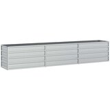 vidaXL Visoka greda 240x40x45 cm pocinkano jeklo srebrna | Shoptok.si