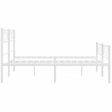  Metalni okvir kreveta uzglavlje i podnožje bijeli 120x200 cm | Eponuda.com