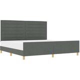  Postelja iz temno sive tkanine 200x200 cm, (22049210) | Shoptok.si