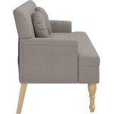  Klupa s jastucima smeđesiva 113 x 64,5 x 75,5 cm od tkanine | shoptok.hr