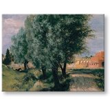  Slike na platnu Adolph Menzel - Building Site with Willows | Shoptok.si