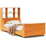 vidaXL Knjižna postelja brez vzmetnice vošč. rjava 90x200 cm trden les | Shoptok.si