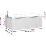  2-dijelni set vrtnih sofa s jastucima bež od poliratana bagrem | Eponuda.com