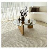 Hanah home mia - oak, transparent oaktransparent coffee table | ePonuda.com