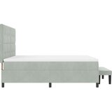 Box Postelja z vzmetnico z vzmetnico Svetlo siva 180 x 200 cm Žamet, (5000141786) | Shoptok.si