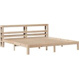  Okvir kreveta s uzglavljem 200 x 200 cm od masivne borovine | shoptok.hr