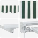  Ručno sklopiva tenda Zelena i bijela 4,5 × 3 m | Eponuda.com