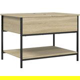 Maison Chic Klubska mizica - kavna mizica - Nizka mizica sonoma hrast 70x50x50 cm inž. les in kovina, (21752756) Cene