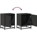 vidaXL Nočna omarica 2 kosa črna 40x31x50 cm inž. les in kovina | Shoptok.si