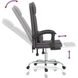  Masažni uredski naslonjač od umjetne kože sivi | shoptok.hr
