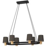 Eglo Viseća lampa EDALE 6xE27 108 cm crna/drvo/cappuccino 43782 Cene