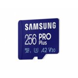 Samsung Spominska kartica PRO Plus, micro SDXC, 256GB, U3, V30, A2, UHS-I, z SD adapterjem | Shoptok.si