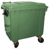 Plastični kontejner 1100l ravan poklopac zelena 6011-10