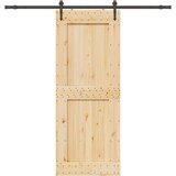 vidaXL Drsna vrata s kompletom vodil 90x210 cm trdna borovina | Shoptok.si