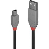 Lindy USB kabel USB 2.0 USB-A vtič\, USB-mini-B vtič 2.00 m črna\, siva 36723, (20417292) | Shoptok.si