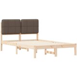  Krevetni okvir s tapiciranim uzglavljem Sivo-smeđa 120 x 190 cm | shoptok.hr