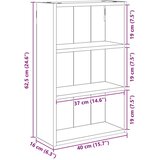  Kopalna stenska omarica s polico Črni Hrast 40 x 16 x 62,5 cm, (5000232836) | Shoptok.si