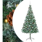 vidaXL Umjetno božićno drvce s stalakom Zelena 210 cm PVC i čelik | shoptok.hr