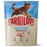 Carnilove Cat True Fresh Adult Sterilised, briketi - riba in puran 400 g | Shoptok.si