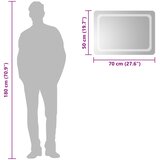  LED kupaonsko ogledalo s ogledalom *Transparent*an 70 x 50 cm | shoptok.hr