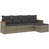 Maison Chic Seti vrtnega pohištva - Vrtna garnitura - Vrtni pohištvo set 5-delna z blazinami siv poli ratan, (21815018) | Shoptok.si