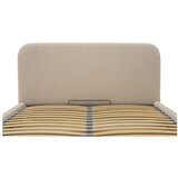Scandic Bež tapecirani bračni krevet s prostorom za odlaganje s podnicom 140x200 cm Sea – | shoptok.hr