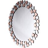 Kayoom STENSKO OGLEDALO, 80/80/1,6 cm kovina, steklo, leseni material Slike