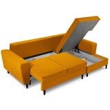 Cosmopolitan Design Senf žuta sklopiva/s prostorom za odlaganje kutna garnitura od samta (s desnim kutom/s ležaljkom) Kyoto – | shoptok.hr