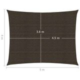  Jedro za zaštitu od sunca 160 g/m² smeđe 4 x 5 m HDPE | shoptok.hr