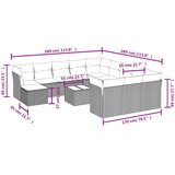  13-dijelni set vrtnih sofa s jastucima poliratan Bež | shoptok.hr