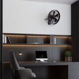  ZEVENTI - Zidni ventilator FREEZE 50W/230V crna/smeđa + daljinski upravljač | Eponuda.com