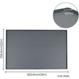 INF Silikonska podloga za sušenje posode z odtokom - Velika 86,4 x 48,3 cm, siva L, (5000125115) | Shoptok.si