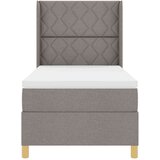 vidaXL Boxspring - Krevet s oprugama s madracem Sivo-smeđa 100 x 200 cm tkanina | shoptok.hr