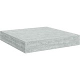  Plutajuća zidna polica siva boja betona 23 x 23,5 x 3,8 cm MDF | shoptok.hr