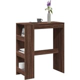 vidaXL Barska miza s policami rjavi hrast 90x40x103,5 cm inž. les, (22056657) | Shoptok.si