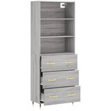  Visoka komoda siva sonome 69,5x34x180 cm od konstruiranog drva | shoptok.hr