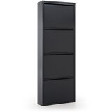 Kave Home crni metalni cipelar s 4 preklopne ladice Rox Cijene
