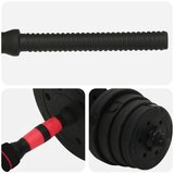  2-u-1 set bučica i olimpijske šipke 30 kg Crna i crvena | shoptok.hr