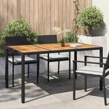  Stol za vrt Crna 150 x 90 x 75 cm poliratan | shoptok.hr